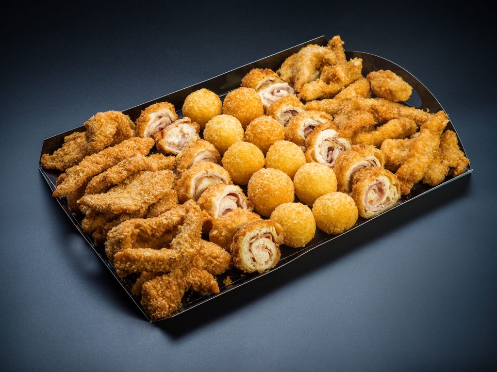 Platou Mix crocant - bulete cașcaval, crispy pui, Gordon Bleu
